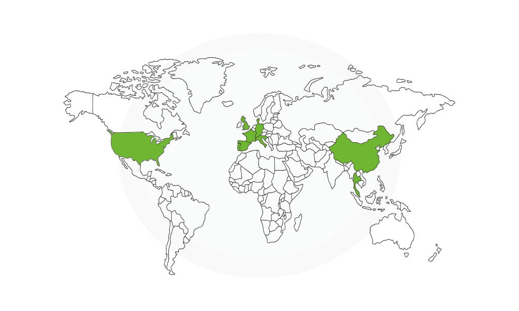 Carte du monde implantation DC Expansion